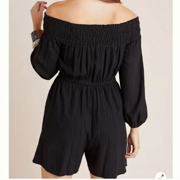 ANTHROPOLOGIE AMADI long sleeves off the shoulder romper - Picture 2 of 13